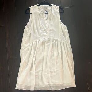Even Society White Sleeveless Macie Dress NEW NWT
